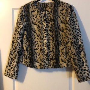 Faux leopard jacket